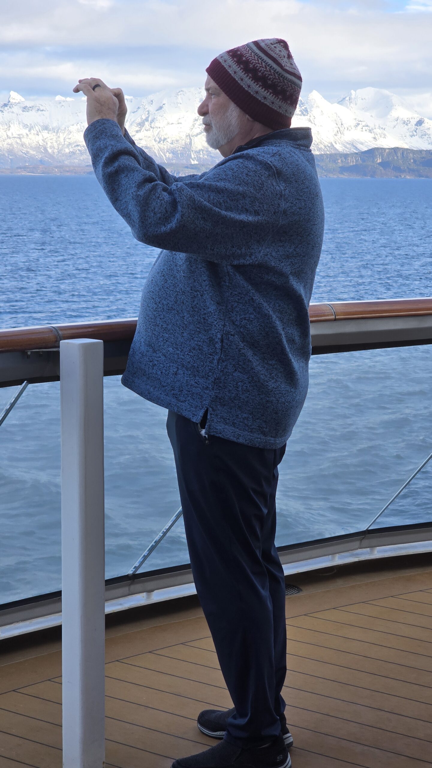 Captain Marty on board our deck in Norway