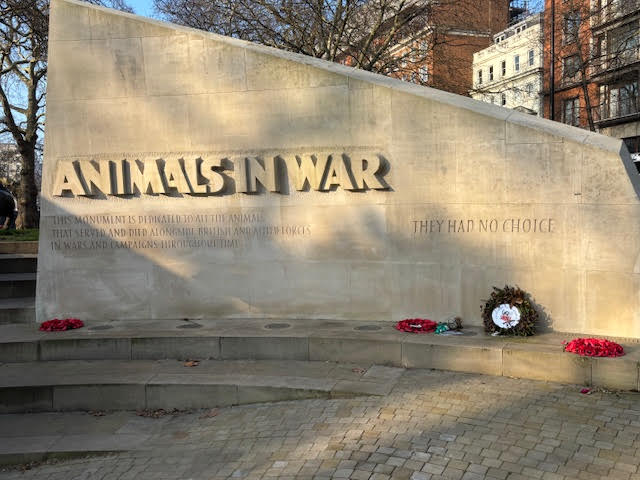 A memorial for all animals that lost their lives in world wars (I LOVED this!)