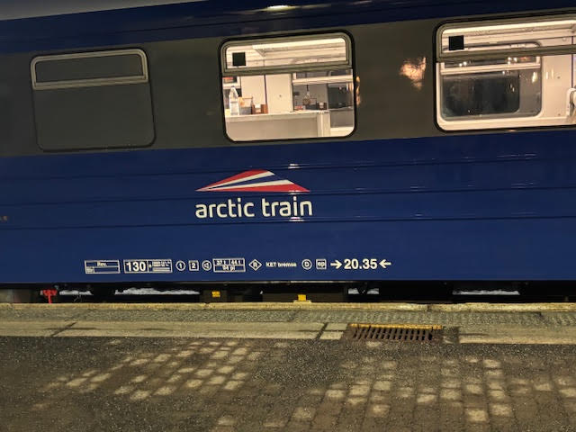 On the Arctic Train to Katterat, Norway to see the Northern Lights