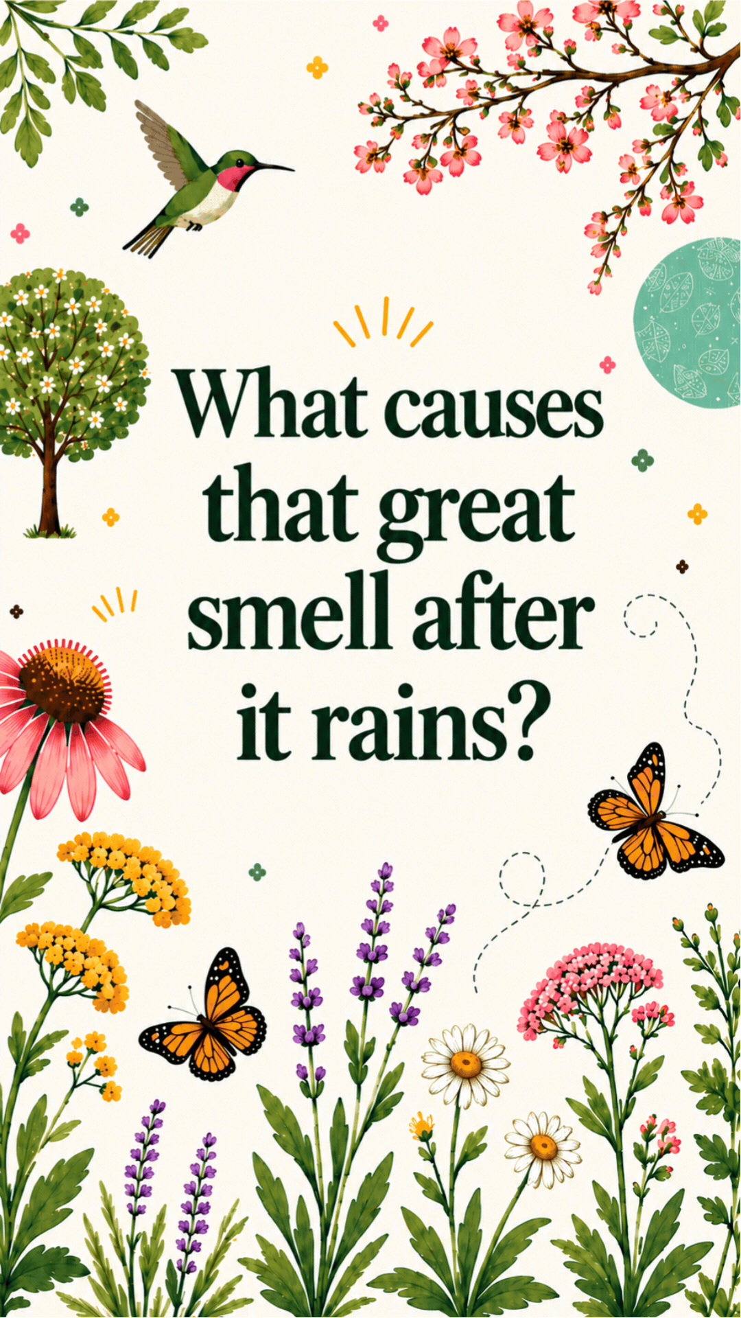 What causes that great smell after it rains?