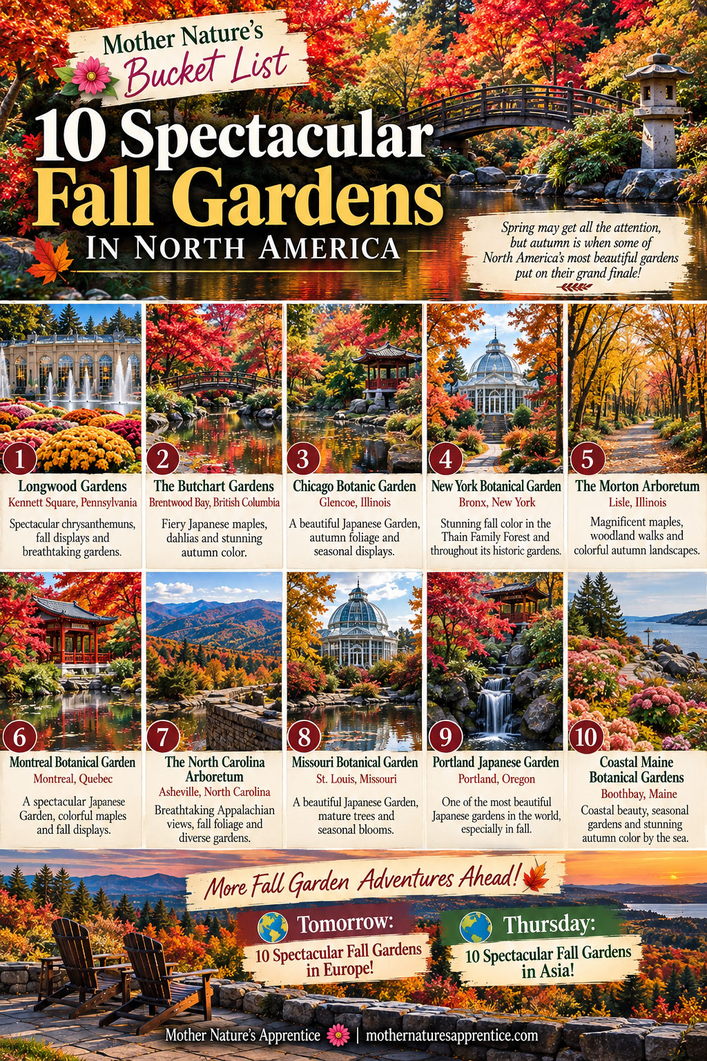 Discover 10 spectacular fall gardens in North America