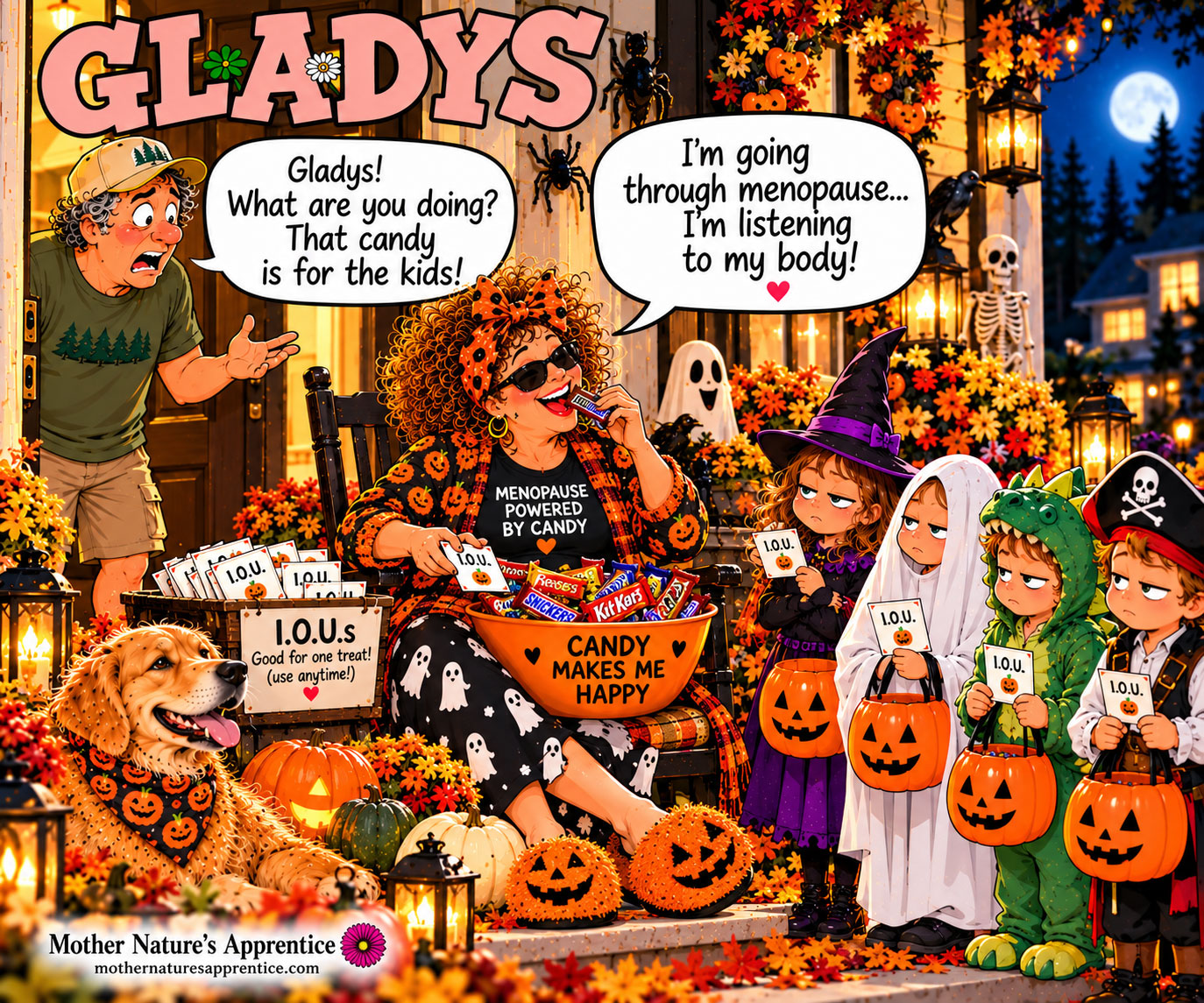 Halloween candy, menopause, and some VERY disappointed trick-or-treaters!